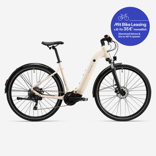 Bicicleta eléctrica trekking motor central cuadro bajo