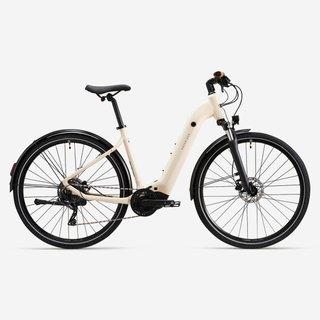 Bicicleta eléctrica trekking motor central cuadro bajo