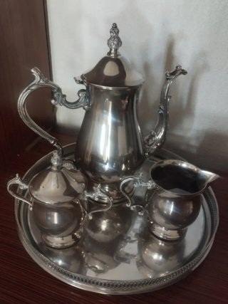 Juego de té plata vintage