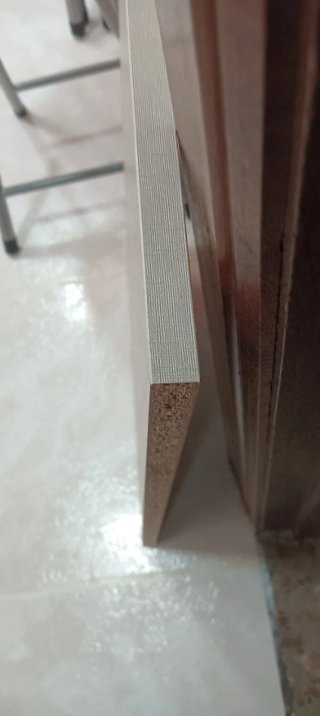 6 baldas aglomerado beige textura tejido.