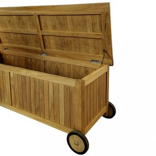 Box Contenitore da Giardino in Legno con Ruote