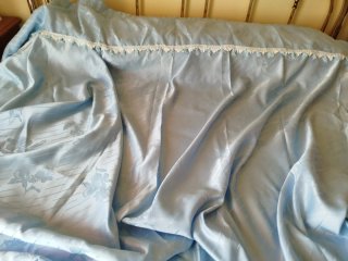 Cortinas Satinadas Azules 230x250 cm