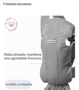 Mochila portabebé BabyBjörn Baby Carrier Air gris