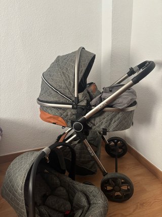 Cochecito de bebé 3 piezas gris