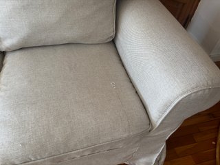 Sofá de 3 plazas beige ikea ektorp