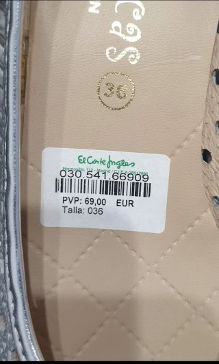 Zapatos plateados mujer talla 36 nuevos