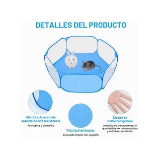 Aomig parque para perros pequeños azul