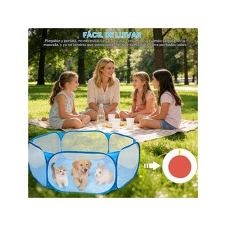 Aomig parque para perros pequeños azul