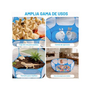 Aomig parque para perros pequeños azul