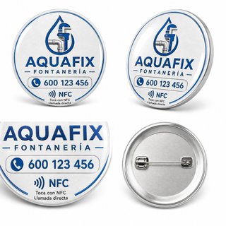 25 Chapas NFC Publicidad Personalizada