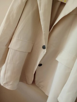 Blazer bianco taglia unica in poliestere