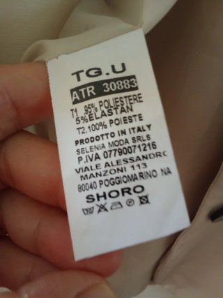 Blazer bianco taglia unica in poliestere