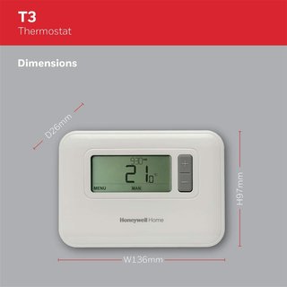 Termostato con cavo Honeywell Home T3C110AEU T3