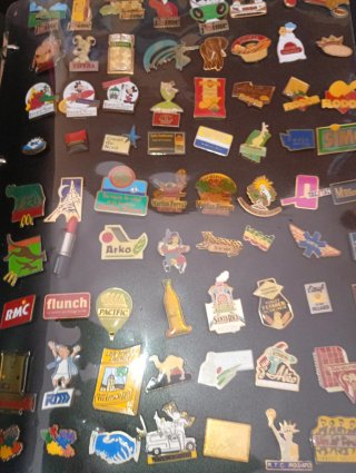 Álbum con 310 pines variados