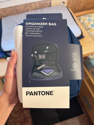 Bolsa Organizadora Pantone Azul y Blanca