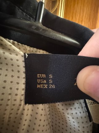 Americana Zara Basic Negra Talla S