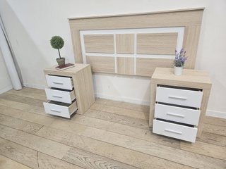 Cabecero Matrimonial y 2 Mesitas de Noche