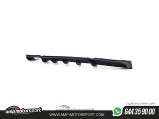 DIFUSOR TRASERO EN NEGRO MATTE PARA BMW SERIE 3 F30/F31 + COLA CROMO