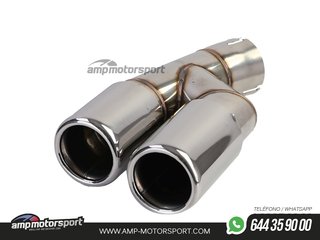 DIFUSOR TRASERO EN NEGRO MATTE PARA BMW SERIE 3 F30/F31 + COLA CROMO