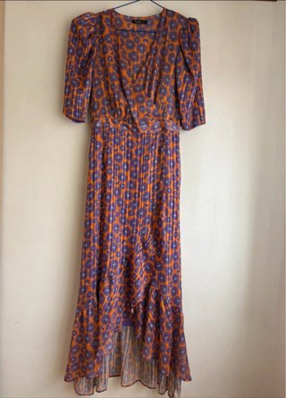Vestido fiesta estampado floral talla S