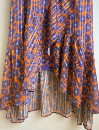 Vestido fiesta estampado floral talla S