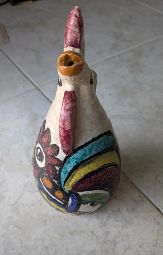 Botijo pequeño gallo cerámica