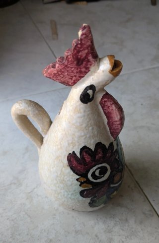 Botijo pequeño gallo cerámica