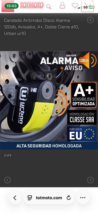 Candado U-Lock Urban Ur10 con 3 llaves.