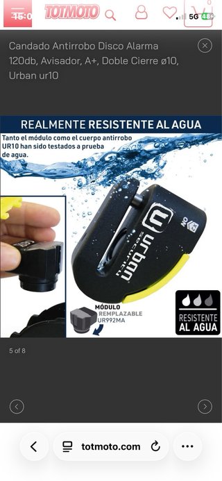 Candado U-Lock Urban Ur10 con 3 llaves.