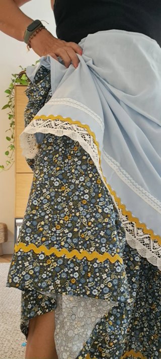 Solo falda 86cm regional aldeana, casera, baserrit