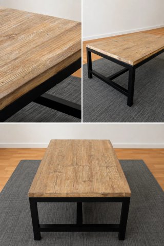Mesa de centro madera y metal
