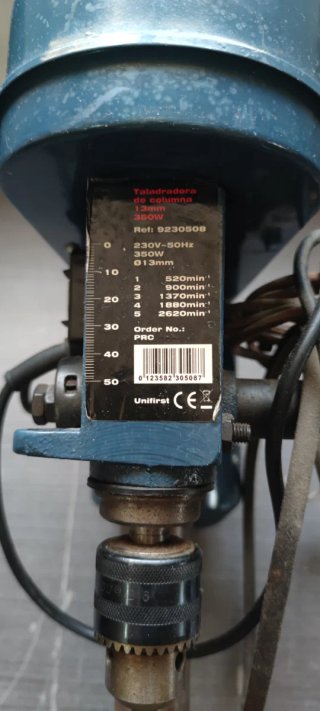 Taladro de columna azul