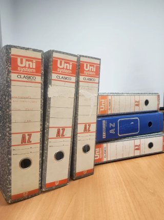 Lote 6 Archivadores AZ Vintage. 3 con caja.