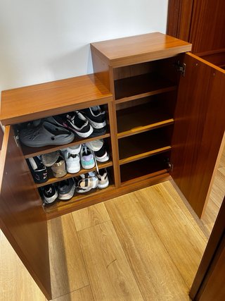 Mueble de entrada zapatero madera