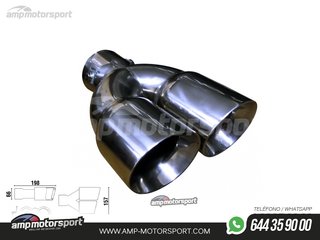 COLA DE ESCAPE DOBLE INOX IZQUIERDA
