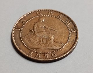 Moneda 1 Céntimo 1870 España - Excelente