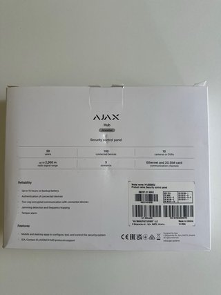 Panel de control seguridad AJAX Hub