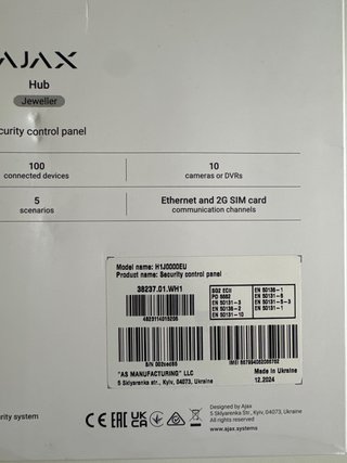 Panel de control seguridad AJAX Hub