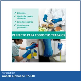 Ansell AlphaTec 37-310 guantes nitrilo M