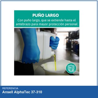 Ansell AlphaTec 37-310 guantes nitrilo M