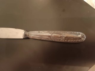 Cuchillo de mesa antiguo estilo Luis XVI / Imperio