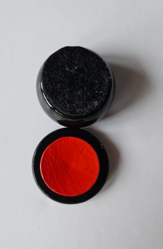 Cajita rusa negra esmaltada flores vintage