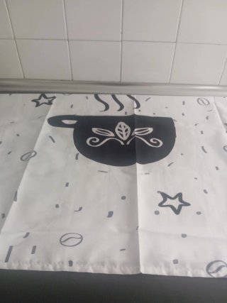 Cortinas de cocina con diseño de café
