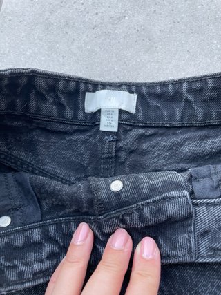 Shorts H&M Talla 38 Negros Desgastados