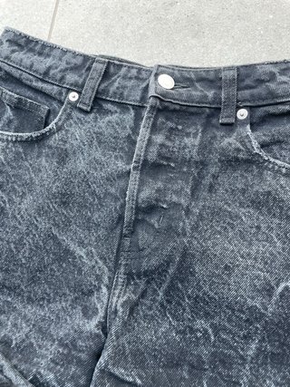 Shorts H&M Talla 38 Negros Desgastados