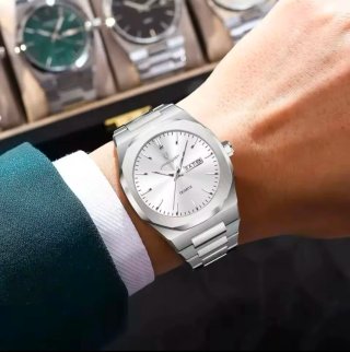 Reloj POEDAGAR Plata y Blanco