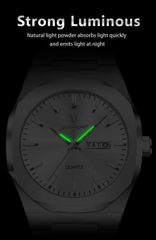 Reloj POEDAGAR Plata y Blanco