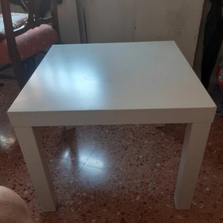 Mesa auxiliar blanca 55x45 cm