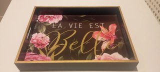 Bandeja decorativa floral