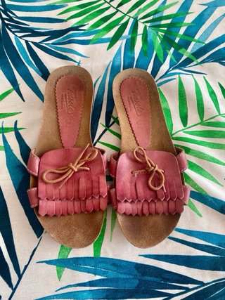 Sandalias Fiorisole Piel Rosa/Marrón